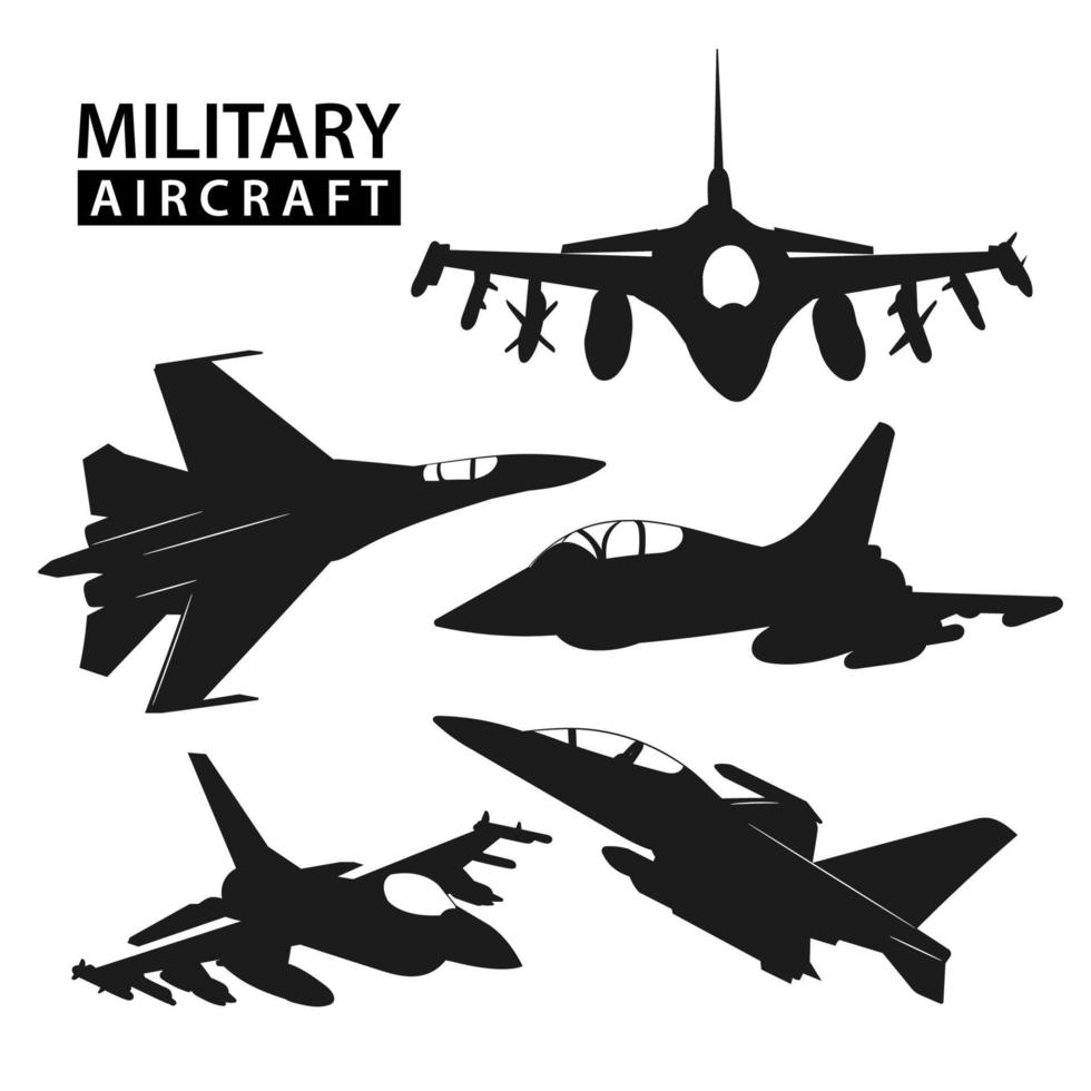 aviones militares Vectores