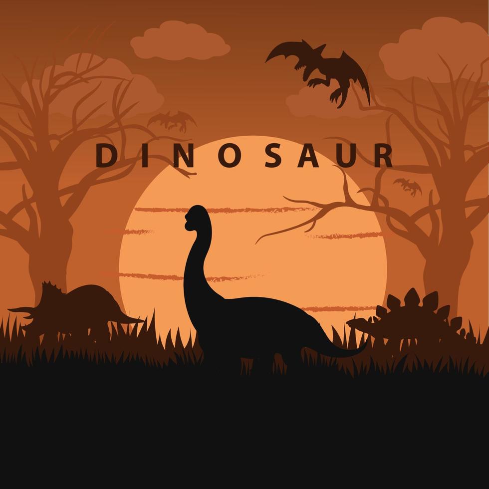 Ilustración de vector de dinosaurio