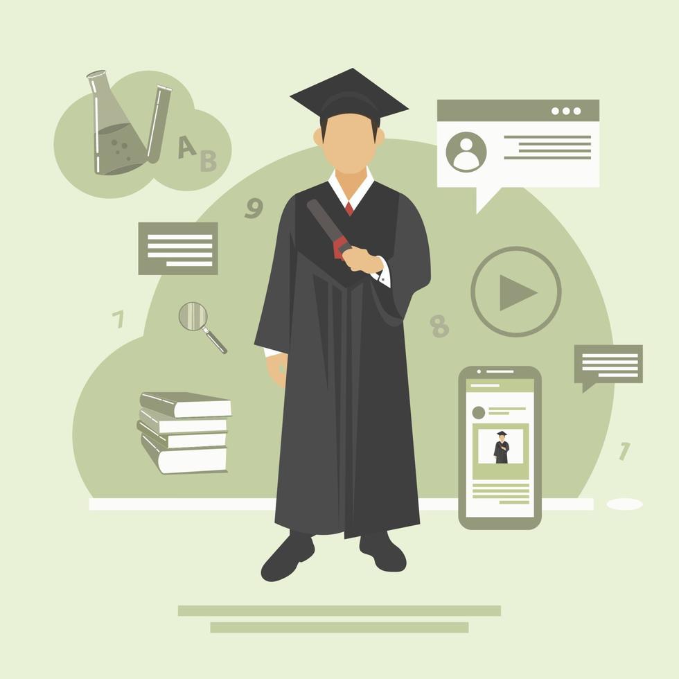 Education flat design vector