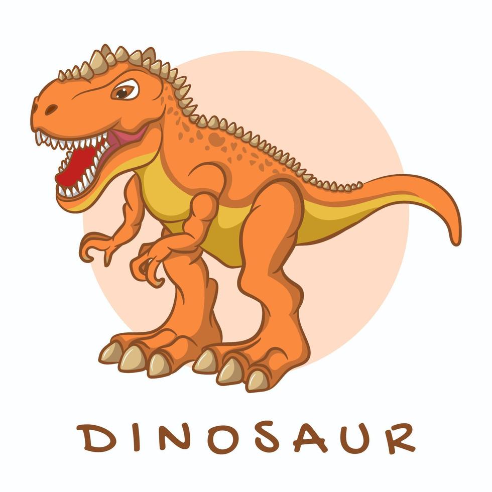 dinosaurio naranja vector