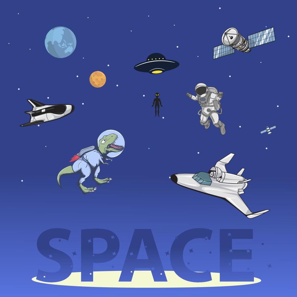 ilustración vectorial espacial vector