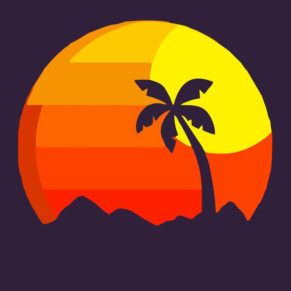 beach icon logo shiluet vector
