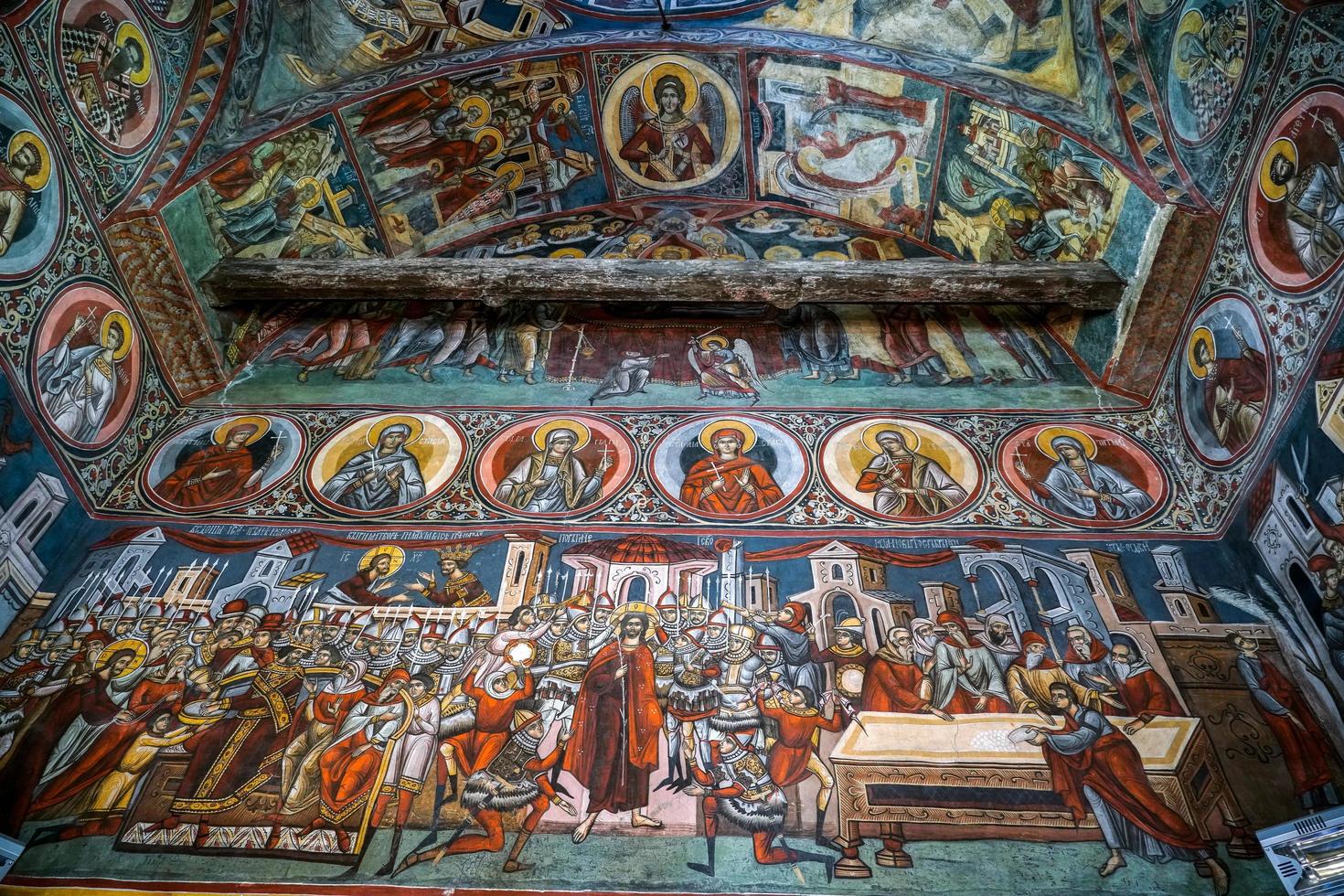Interior view of the Monastery in Moldovita in Moldovia Romania on September 18, 2018 photo