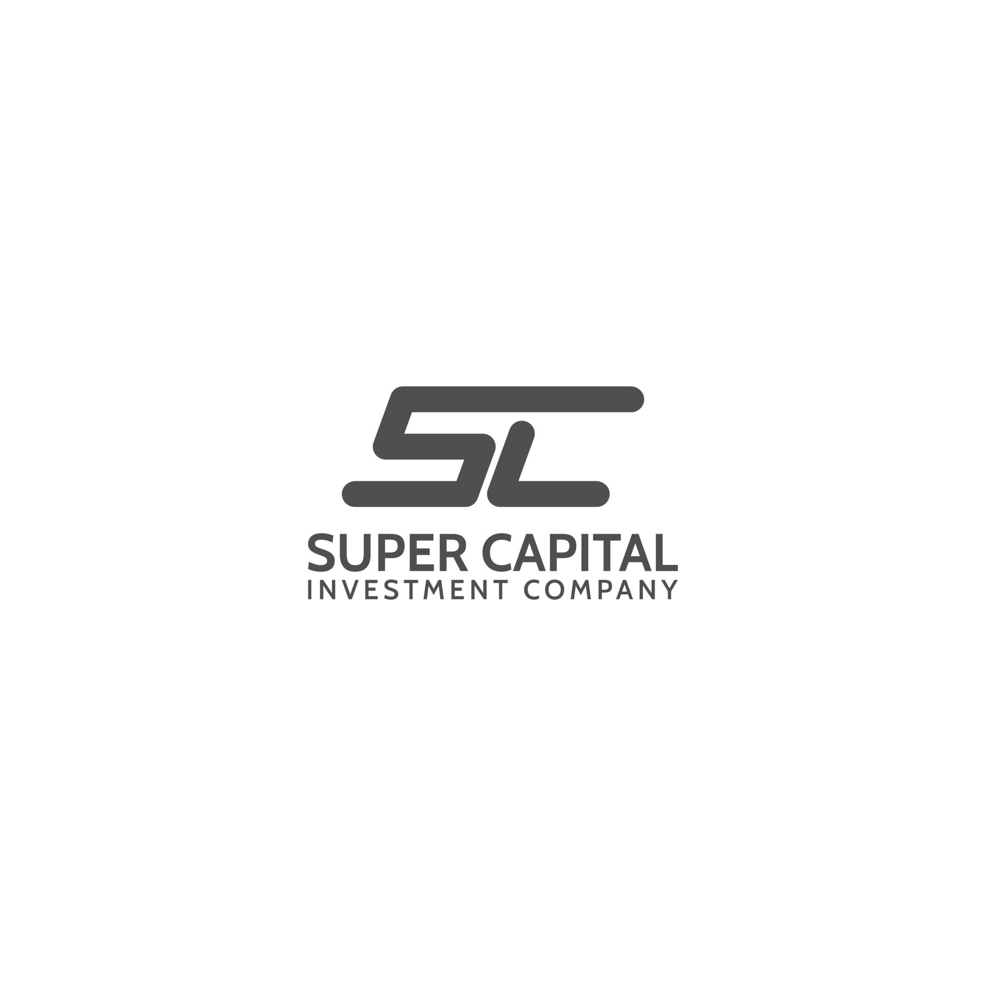 abstract initial letter S and C logo in grey color isolated in white  background applied for capital investment company logo also suitable for  the brands or companies that have initial name SC
