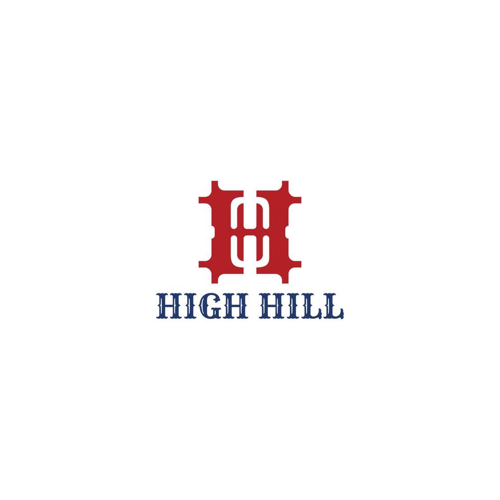 abstract initial letter H and H in red color isolated in white background applied for residential or commercial dumpsters logo also suitable for the brands or companies that have initial name H or HH vector