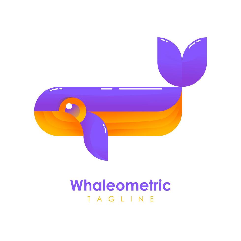 Metric Sea Logo Whaleometric vector