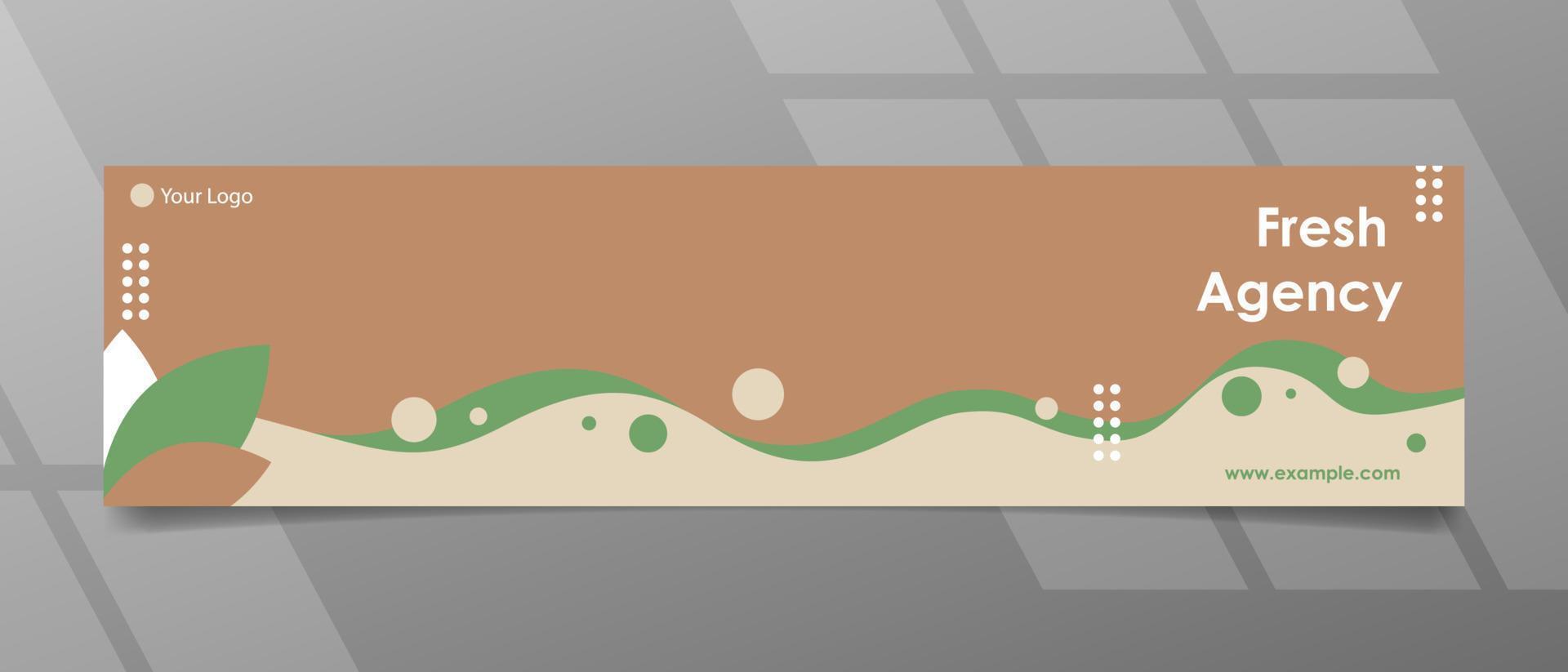 Fresh Agency Wave Shape Banner Template vector