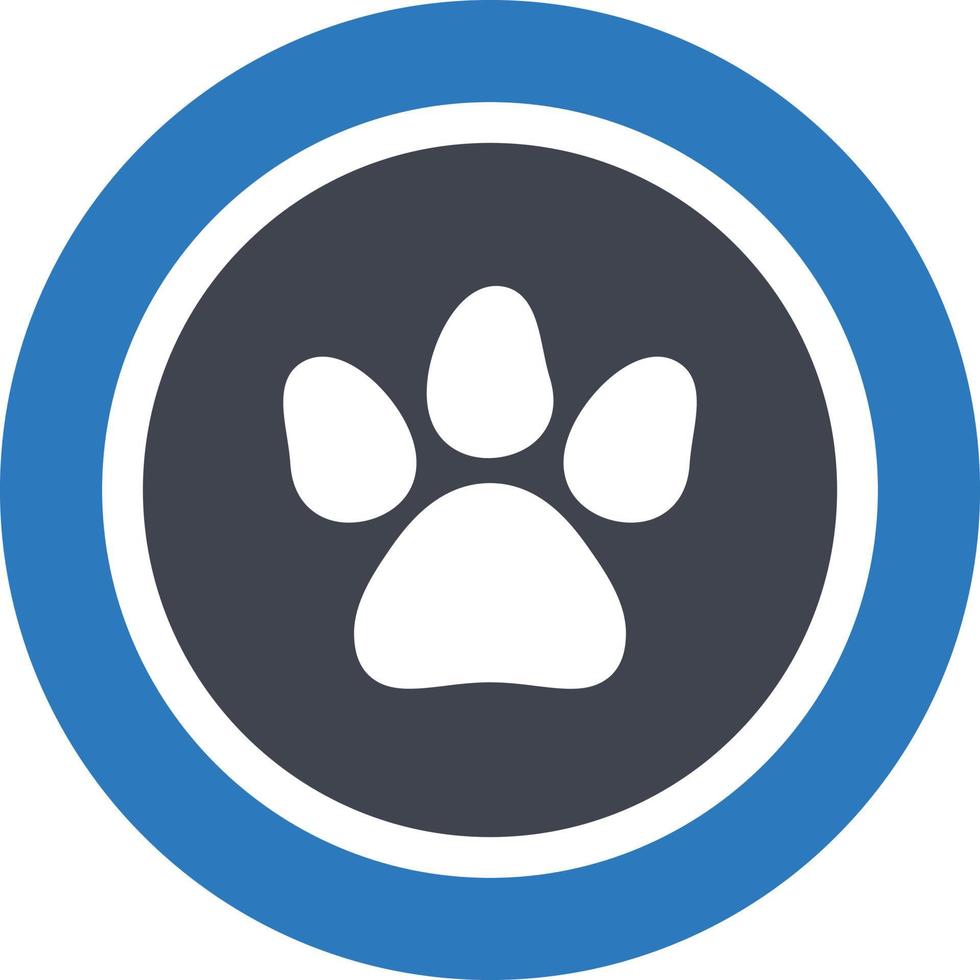 paw circle vector illustration on a background.Premium quality symbols.vector icons for concept and graphic design.