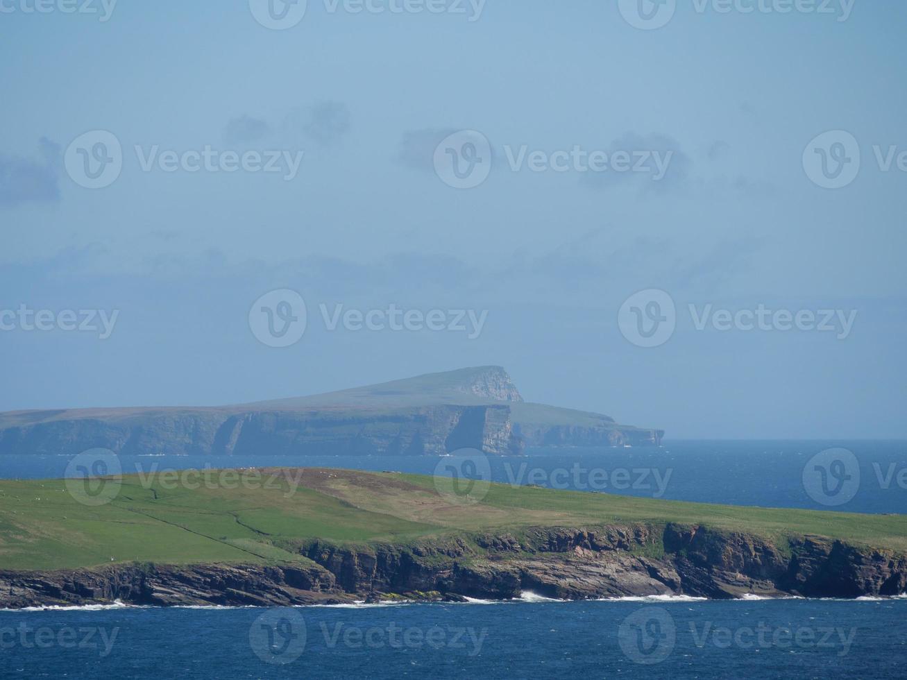 The shetland islands with the city of Lerwick in Scotland photo