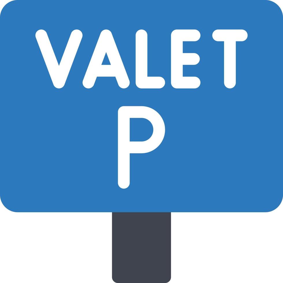 ilustración de vector de tablero de valet en un fondo. símbolos de calidad premium. iconos vectoriales para concepto y diseño gráfico.