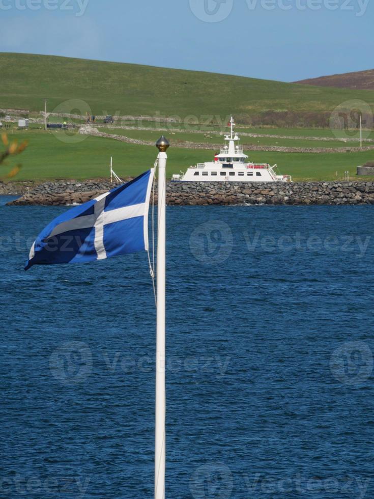 ciudad de lerwick en la isla shetland foto