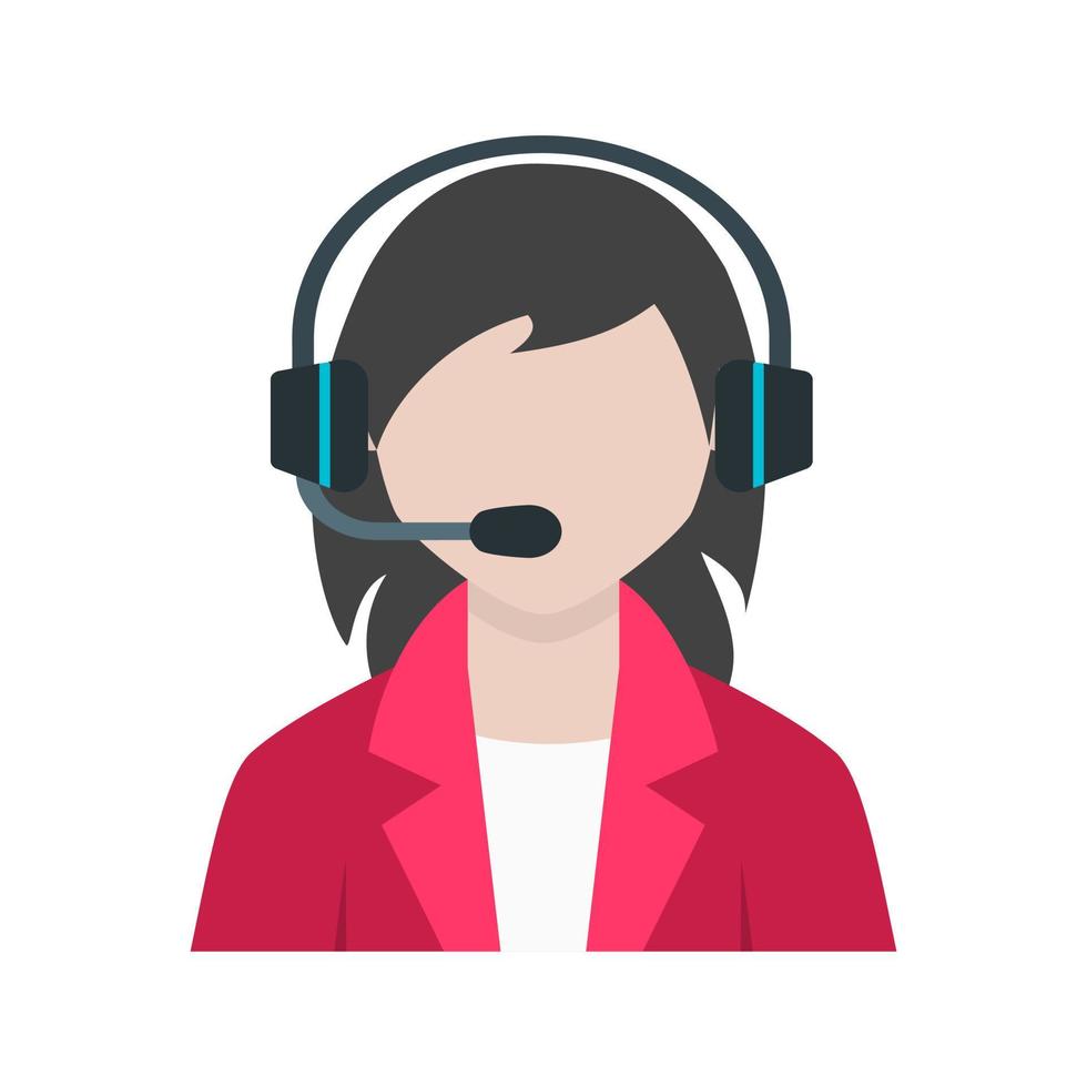 Female Agent Line Icon vector