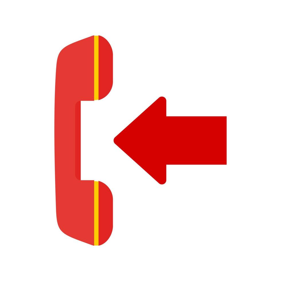 Incoming Call Line Icon vector