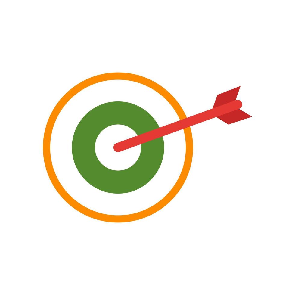 On Target Line Icon vector