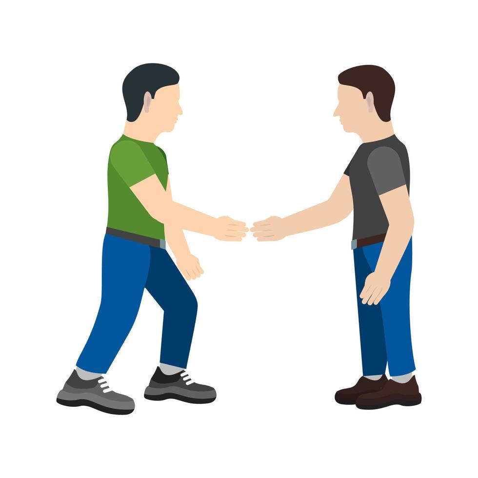 Shaking Hands Line Icon vector