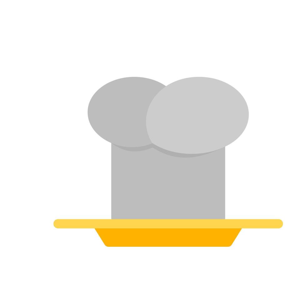 Chef Hat and Plate Line Icon vector