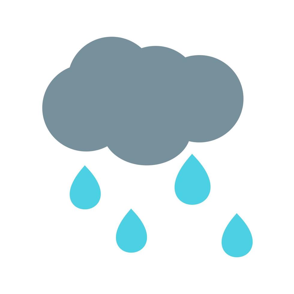 Rainfall Line Icon vector