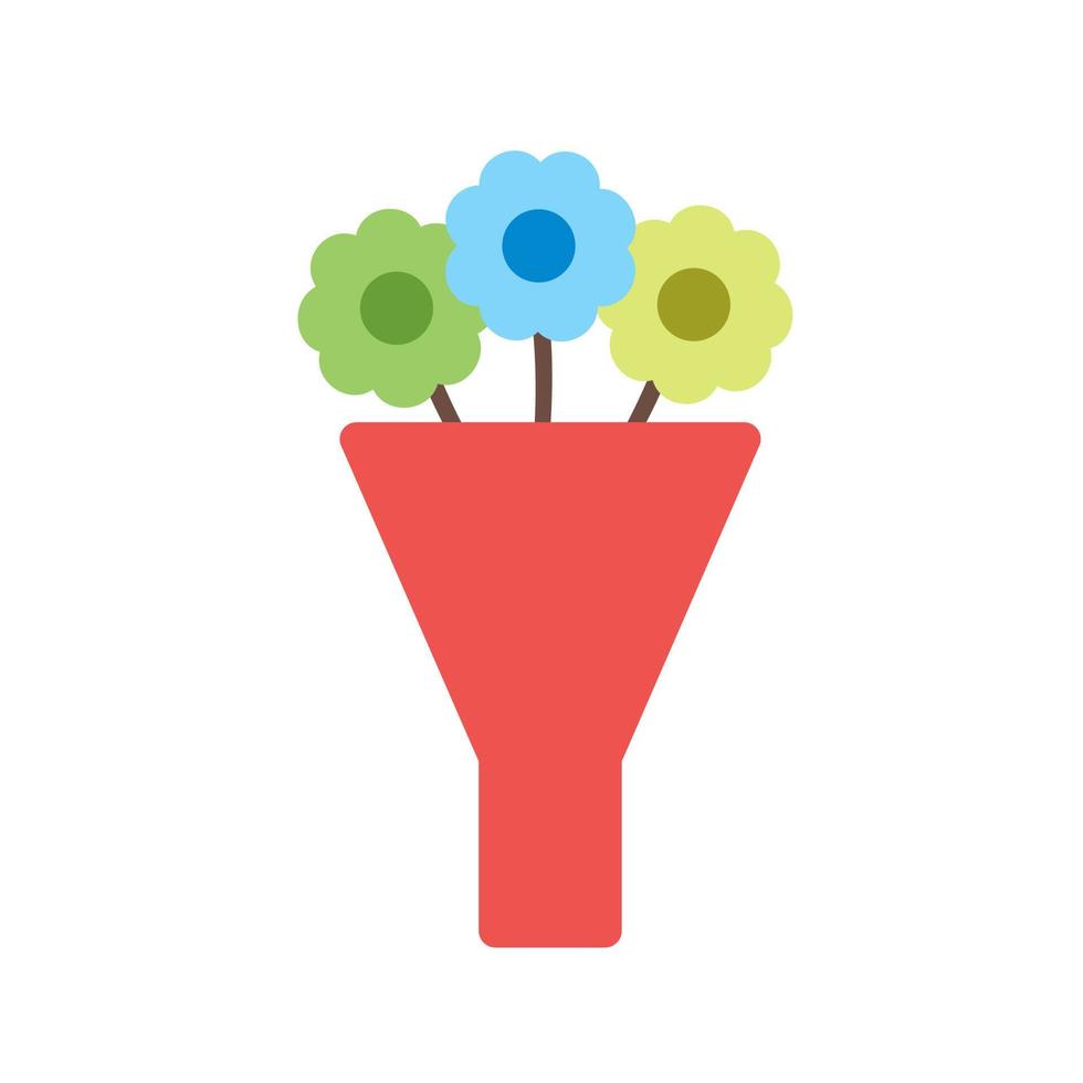 Bouquet Line Icon vector