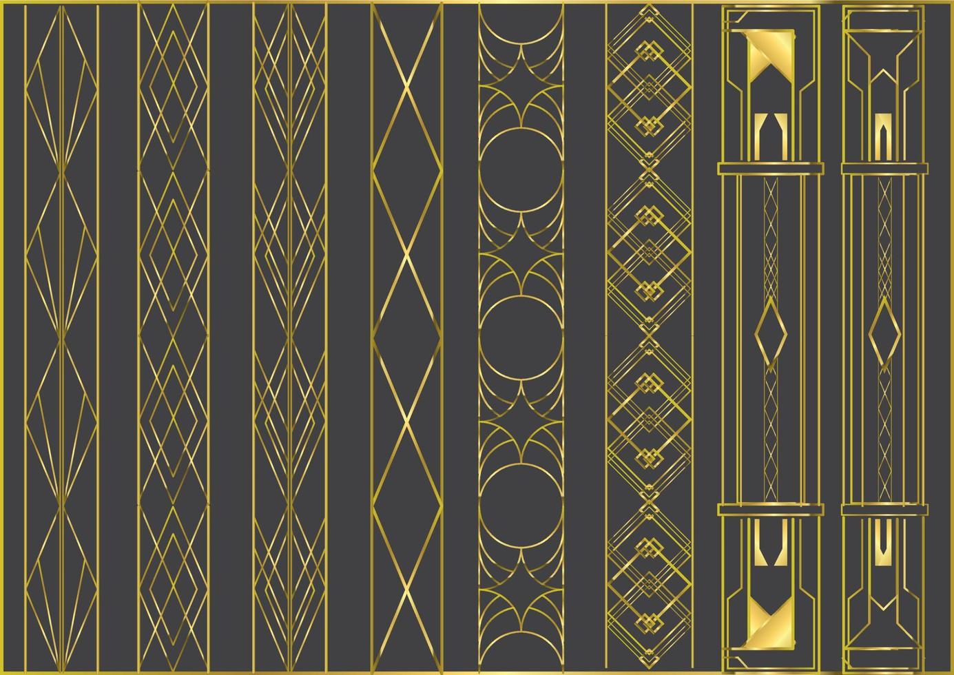 Art deco background pattern,art deco layouts, multiple layouts,art deco frame vector