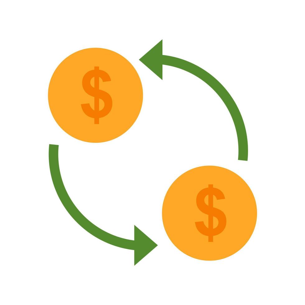 Dollar Exchange Line Icon vector