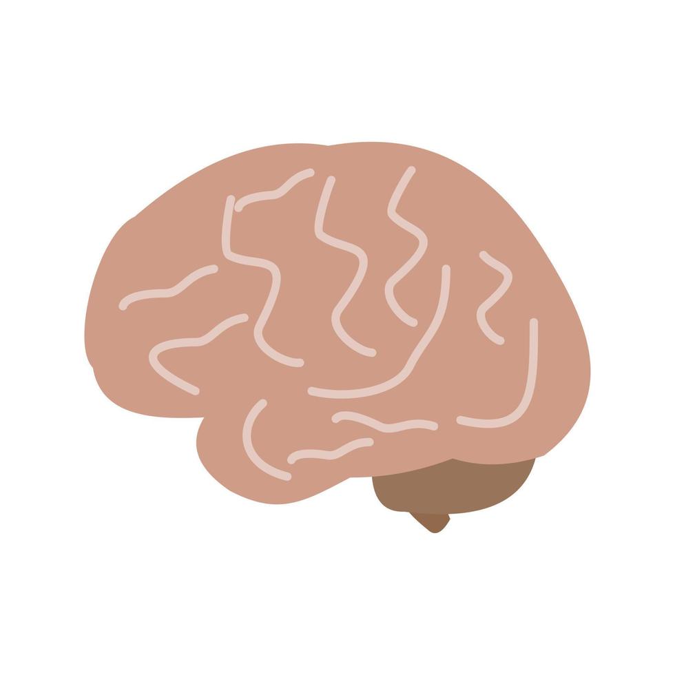 icono de la línea del cerebro vector