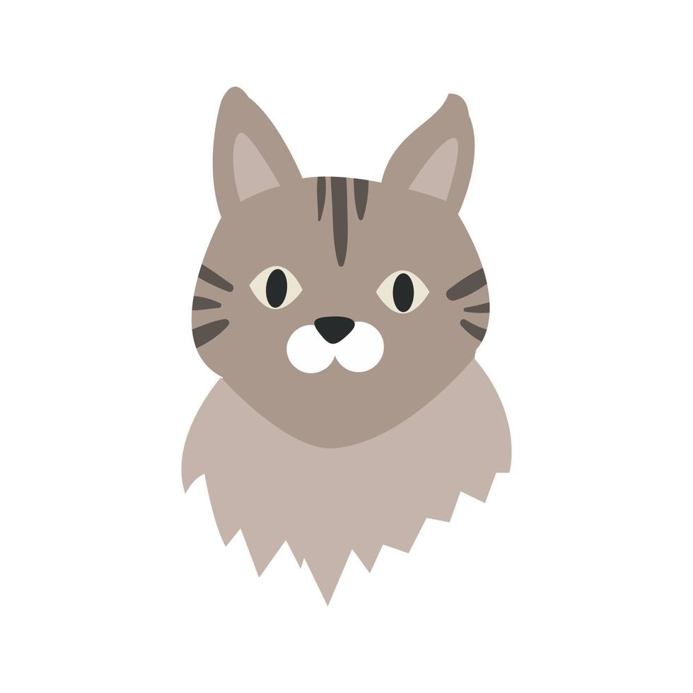 Cat Face Line Icon vector