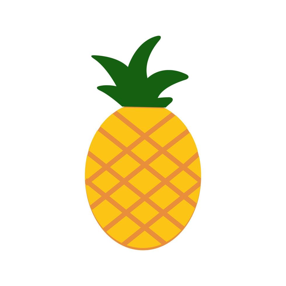 icono de línea de piña vector