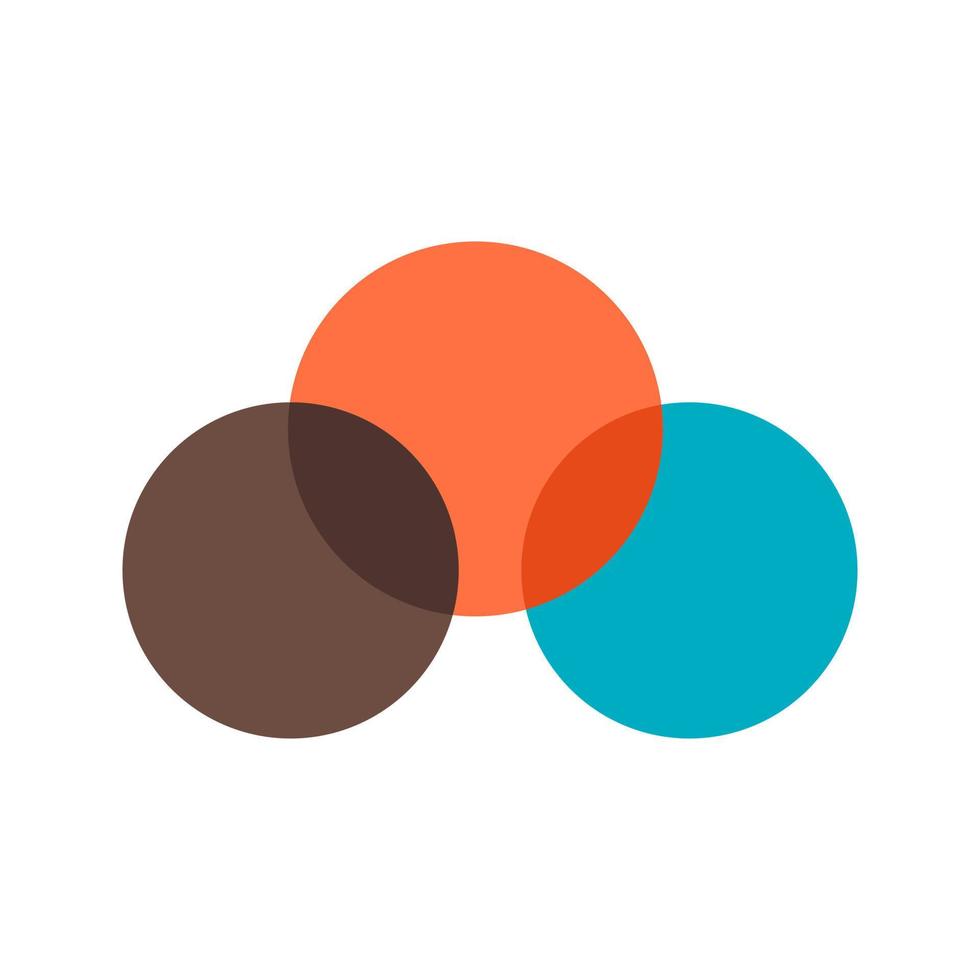 Venn Diagram Line Icon vector