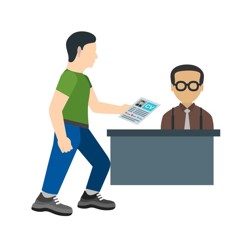 Submitting Documents Line Icon vector