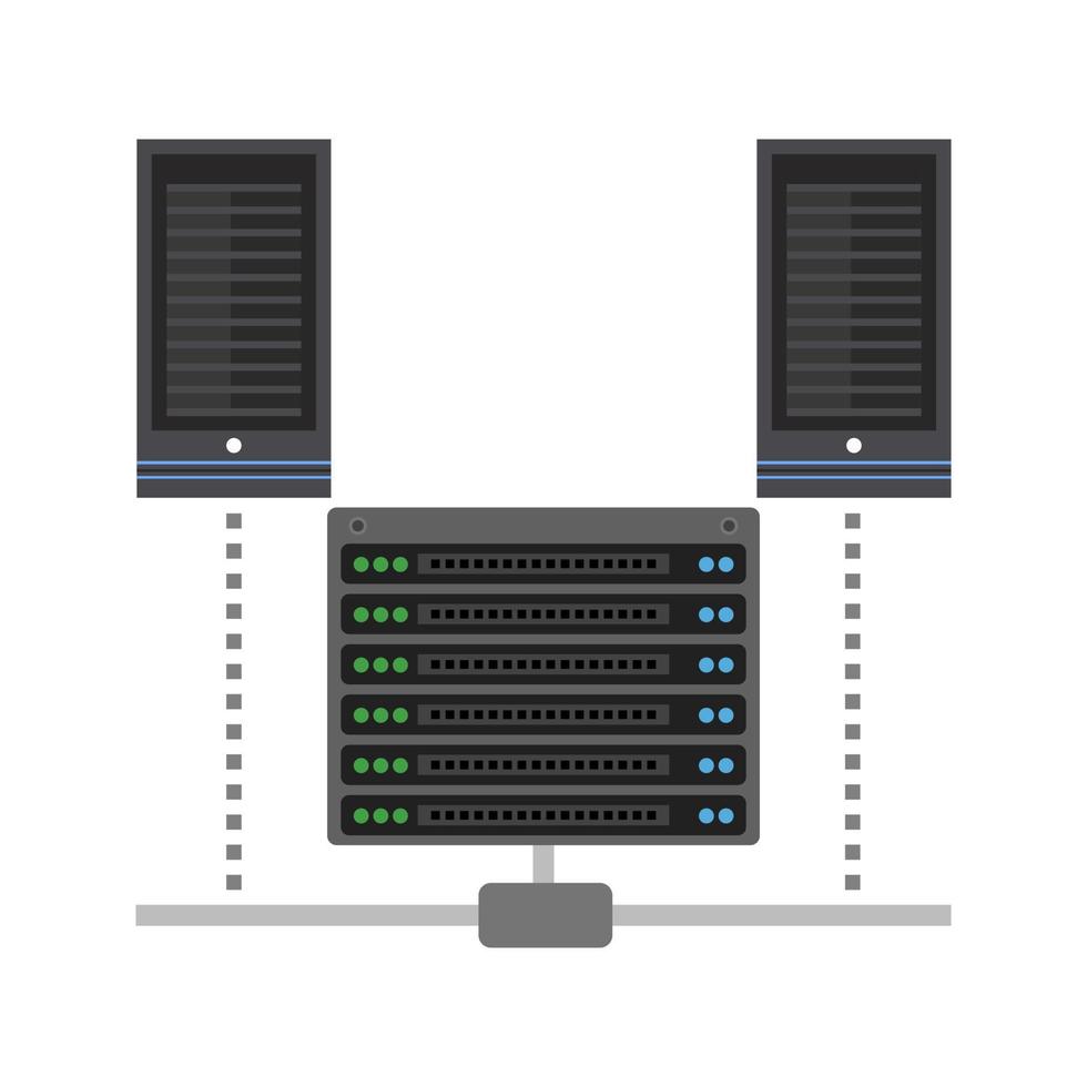 Network Files Line Icon vector