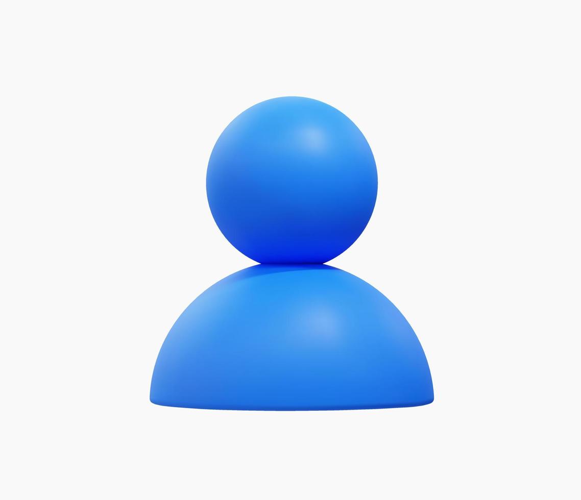 3d Realistic People Icon vector Illustration