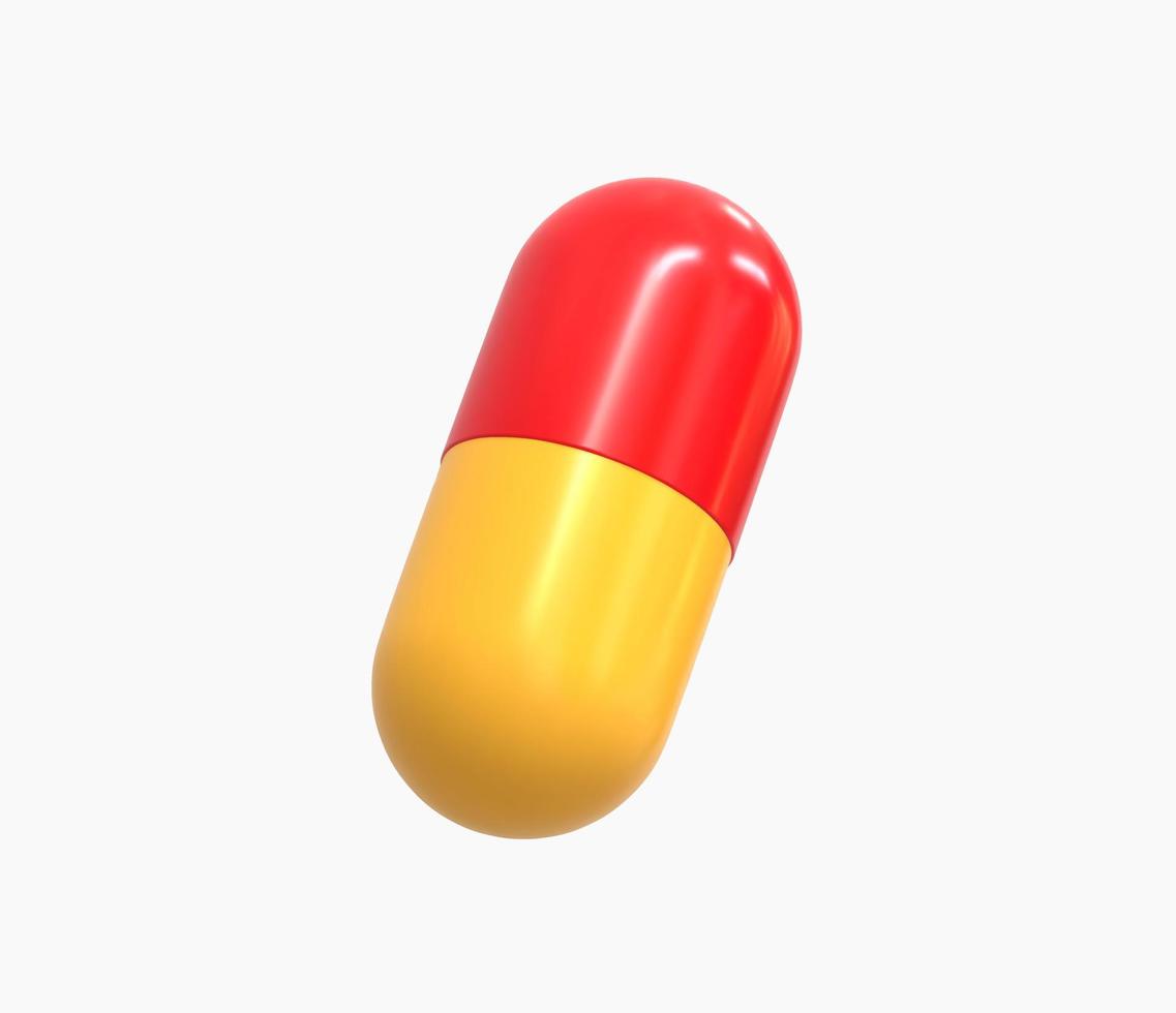 3d Realistic Capsule Icon vector Illustration