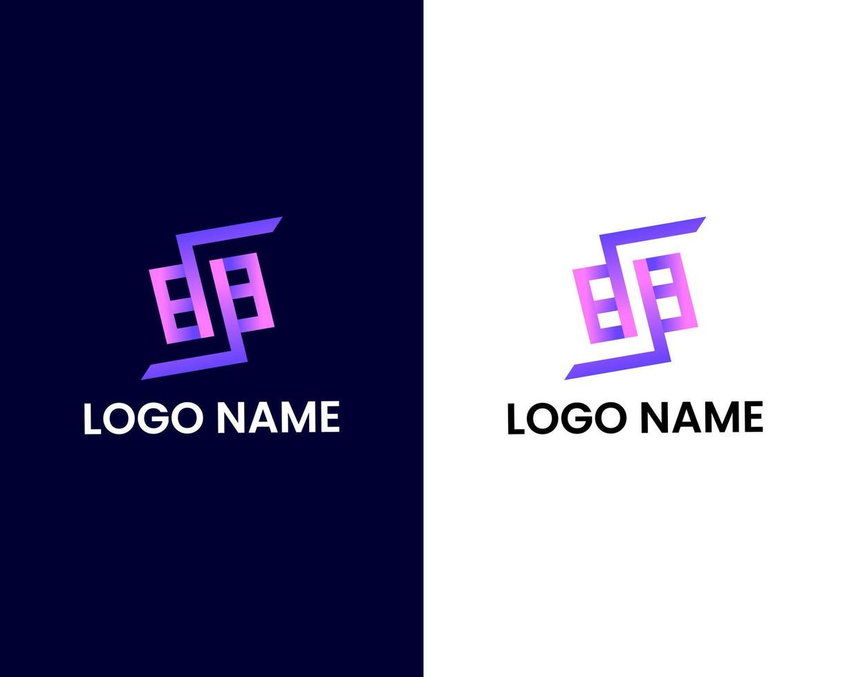 letter s and b creative modern logo design template vector