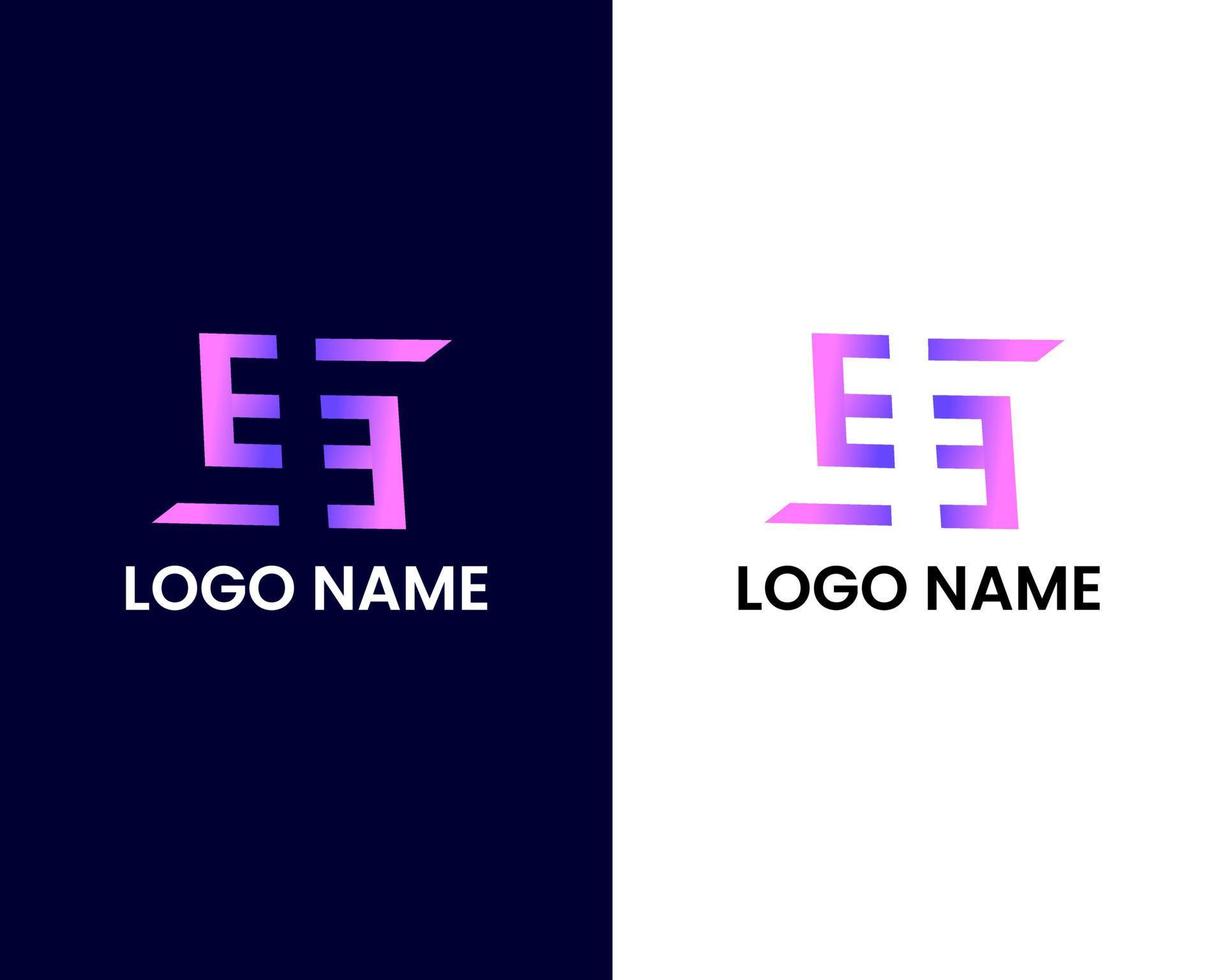 letra s con e plantilla de diseño de logotipo moderno vector