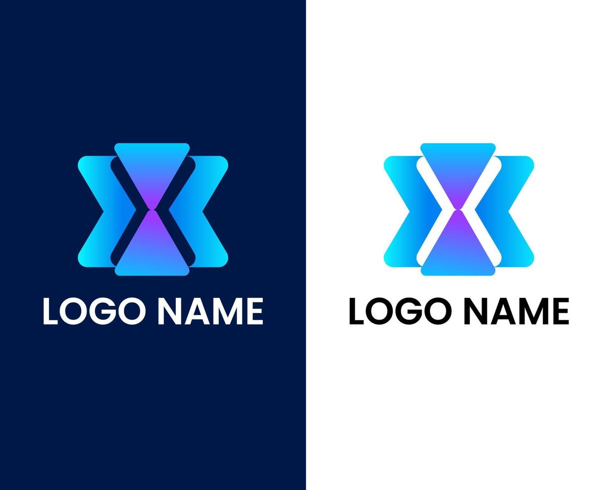 letter x creative modern logo design template vector