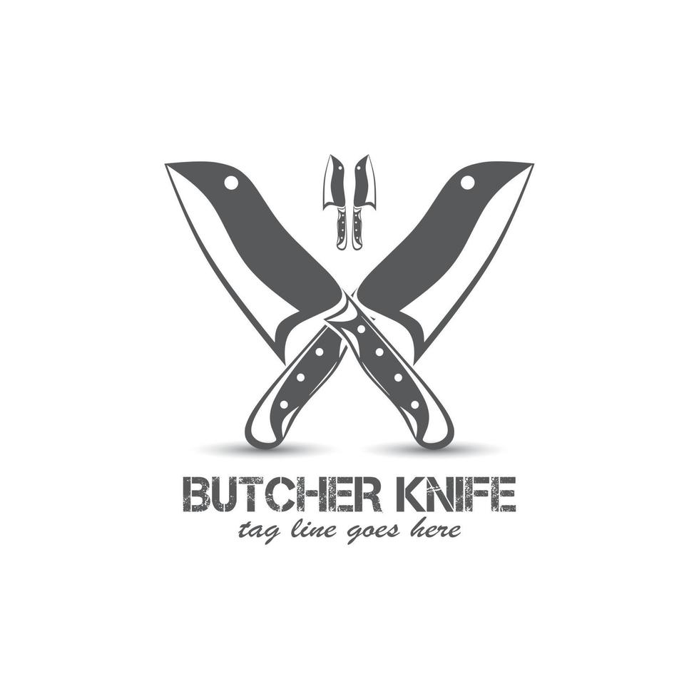 butcher knife logo free vector