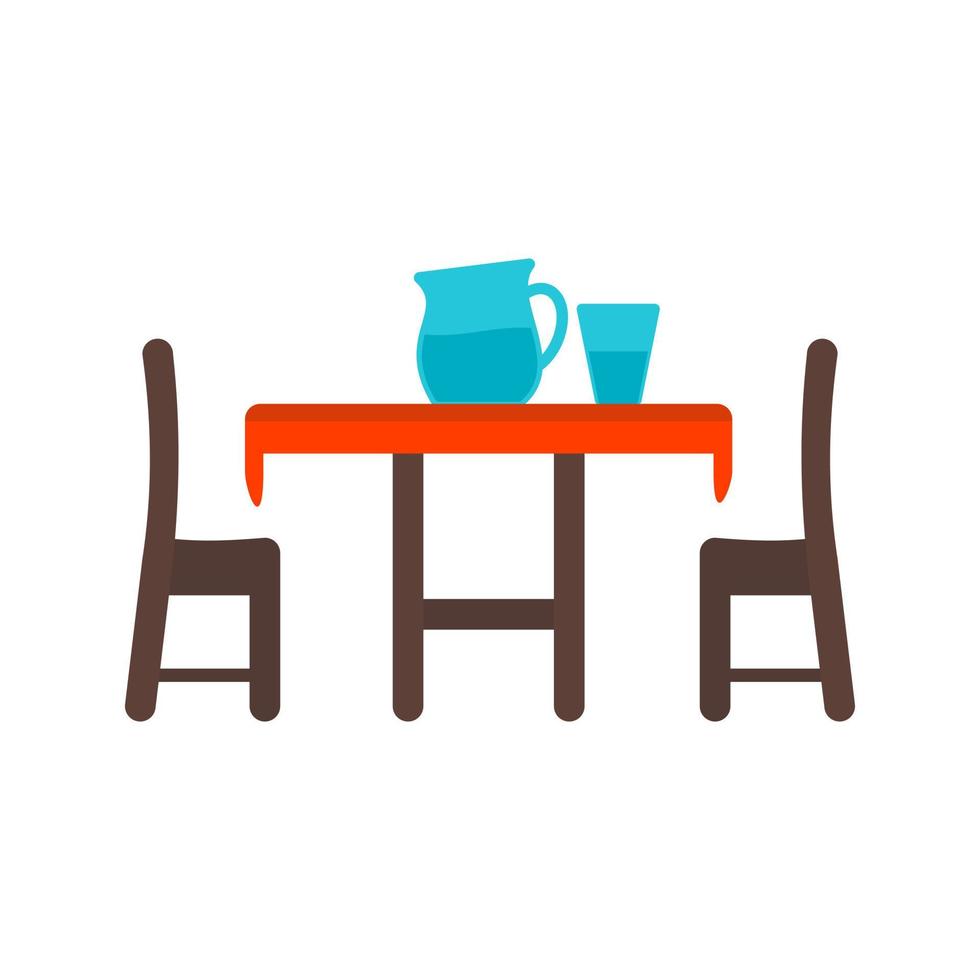 Dinner Table Line Icon vector
