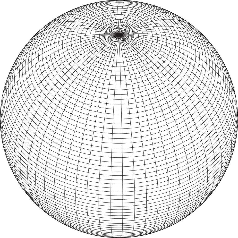 Wireframe sphere. Wireframe globe. vector