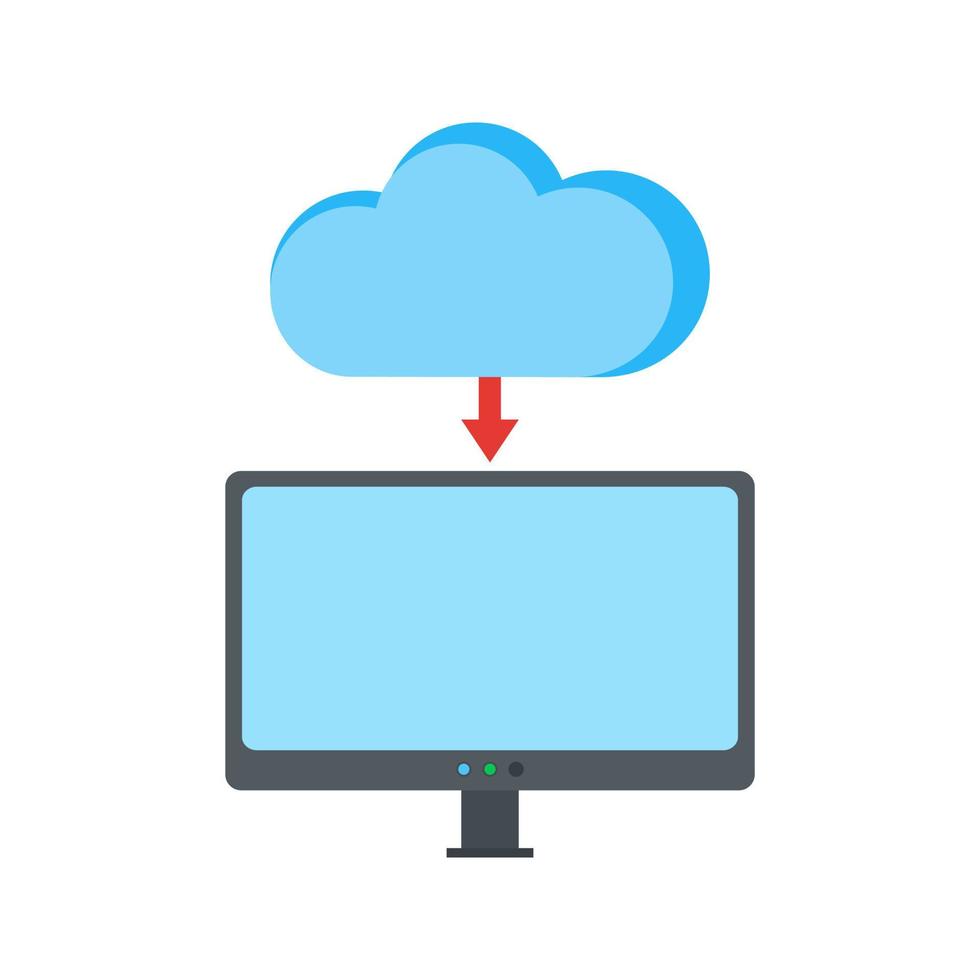 Cloud Connection Line Icon vector