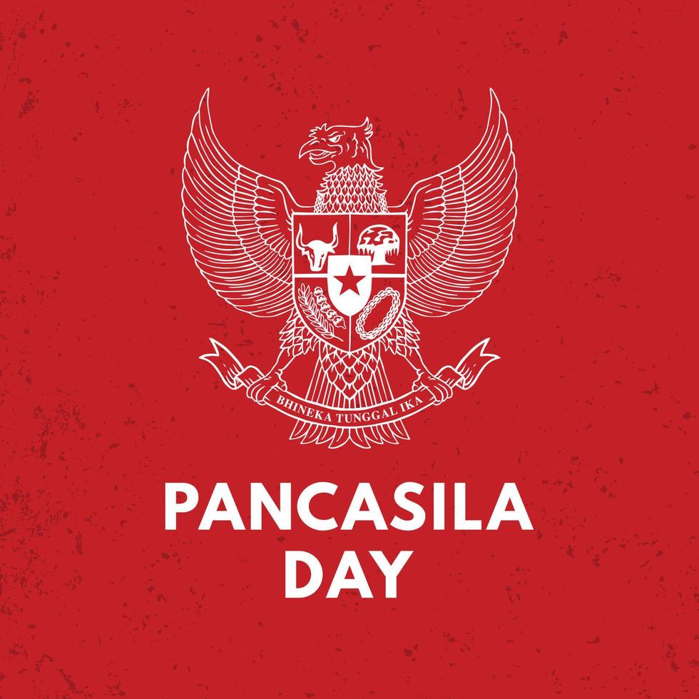 ilustración del día de pancasila vector