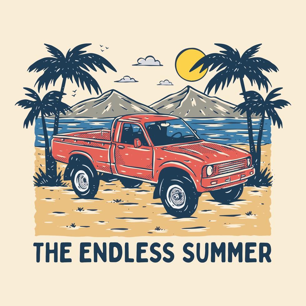 adventure car illustration vector