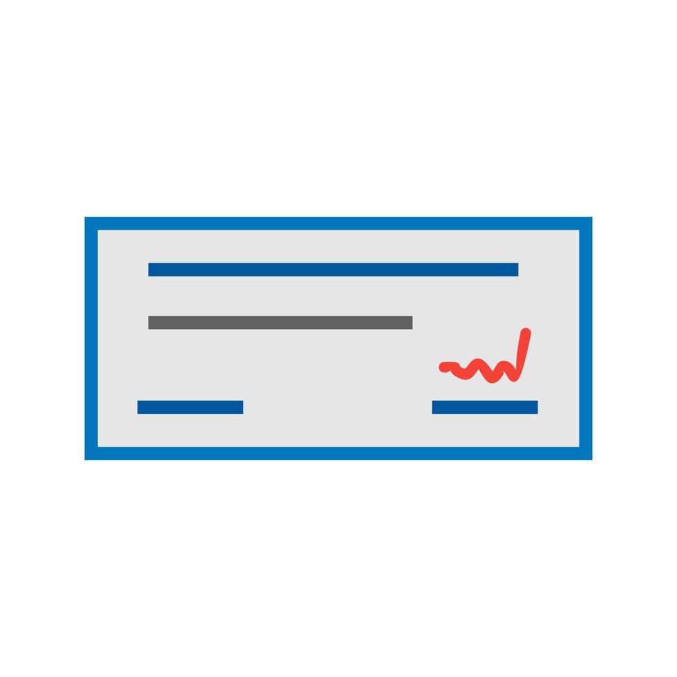 Cheque Line Icon vector