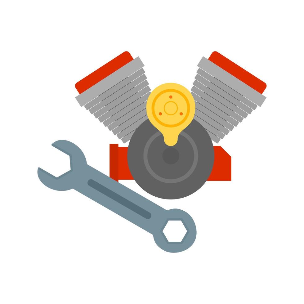 Repair Engine Motor Line Icon vector