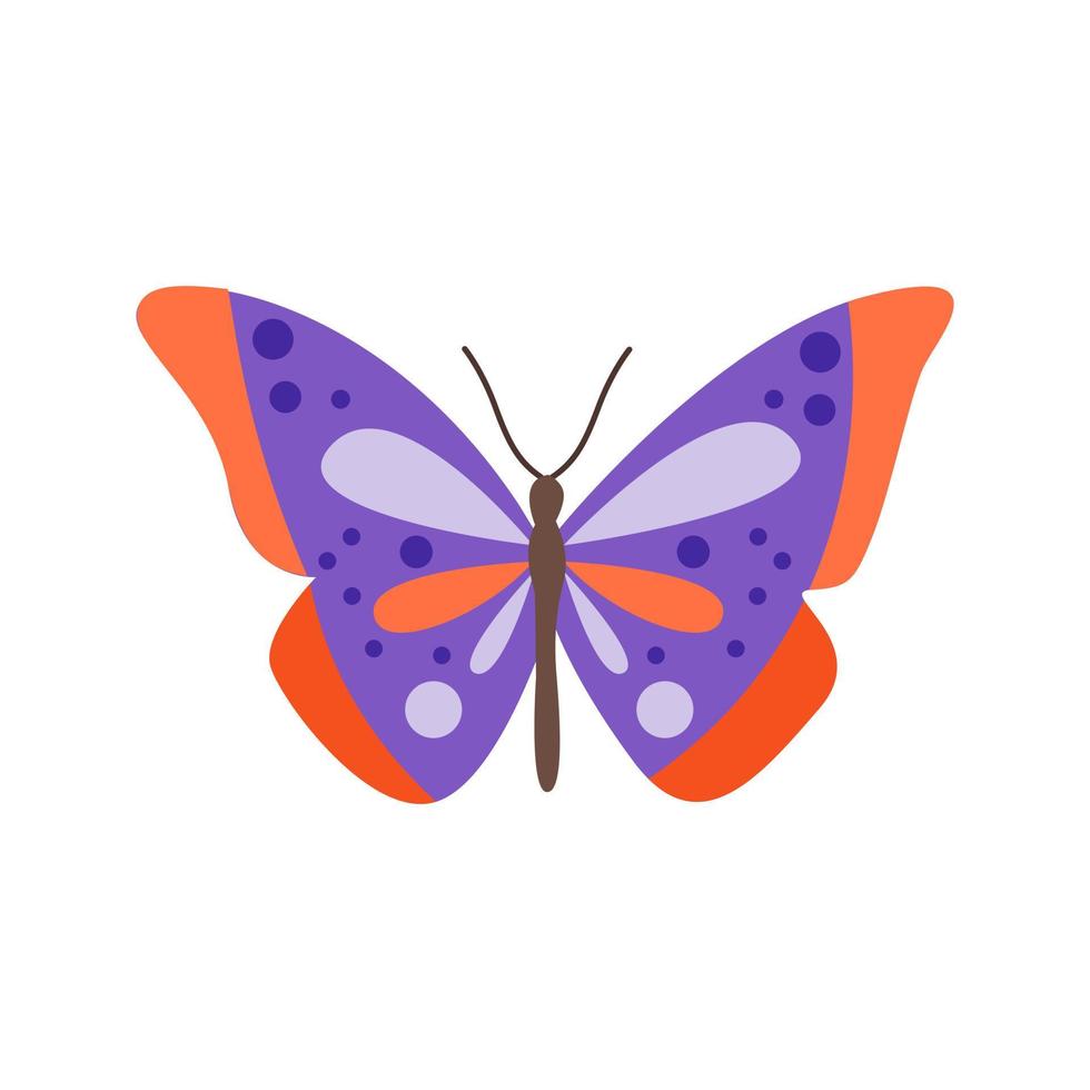 icono de línea de mariposa vector