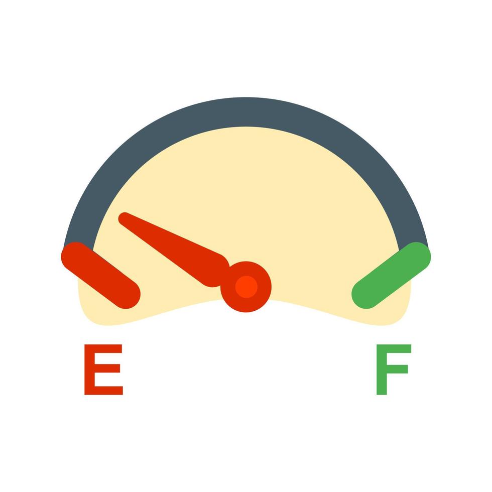 icono de línea de indicador de combustible vector