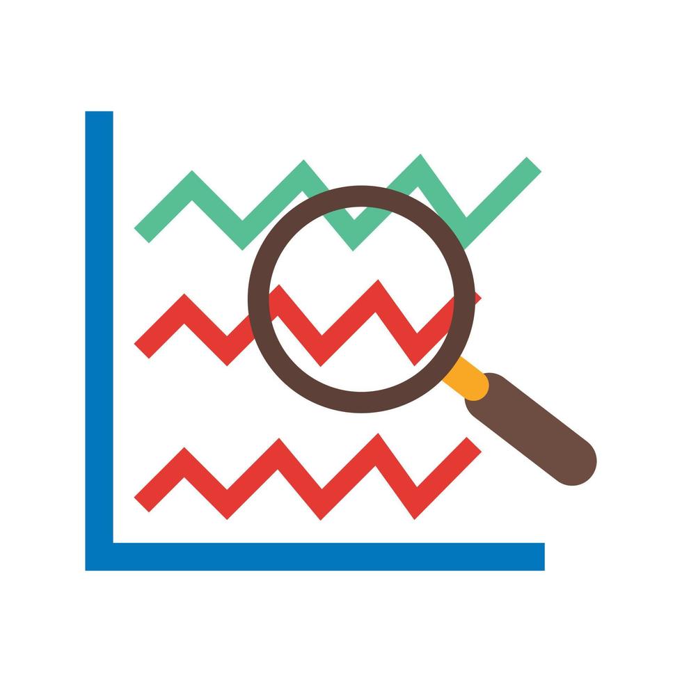 Search Stats Line Icon vector