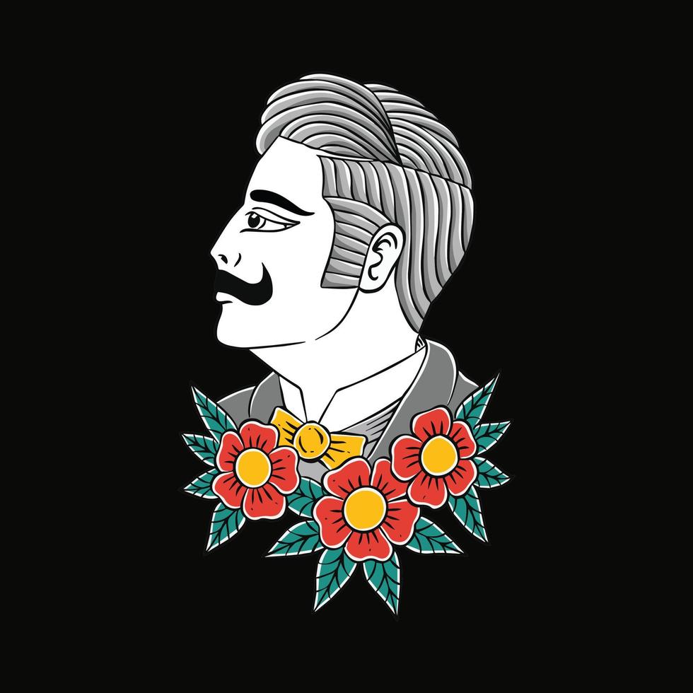ilustración de flor de caballero vector