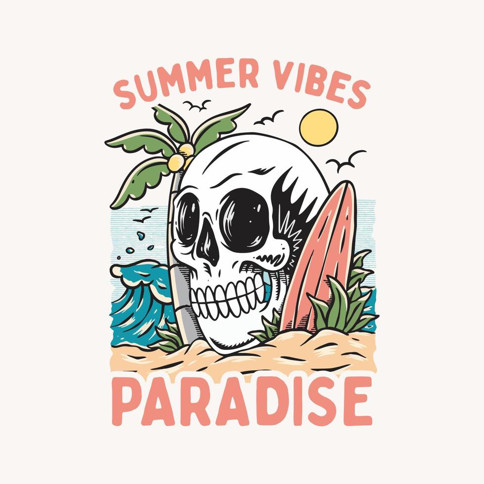 summer vibes illustration vector