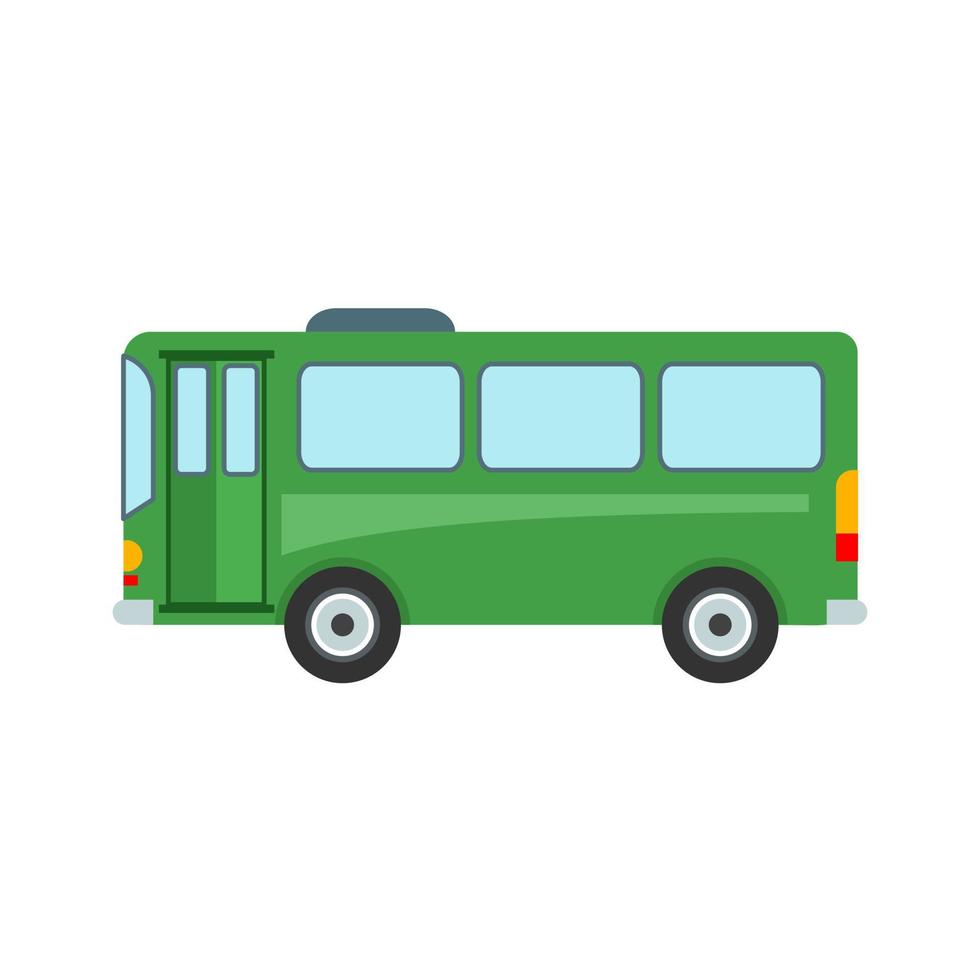 icono de línea de autobús de entrega vector