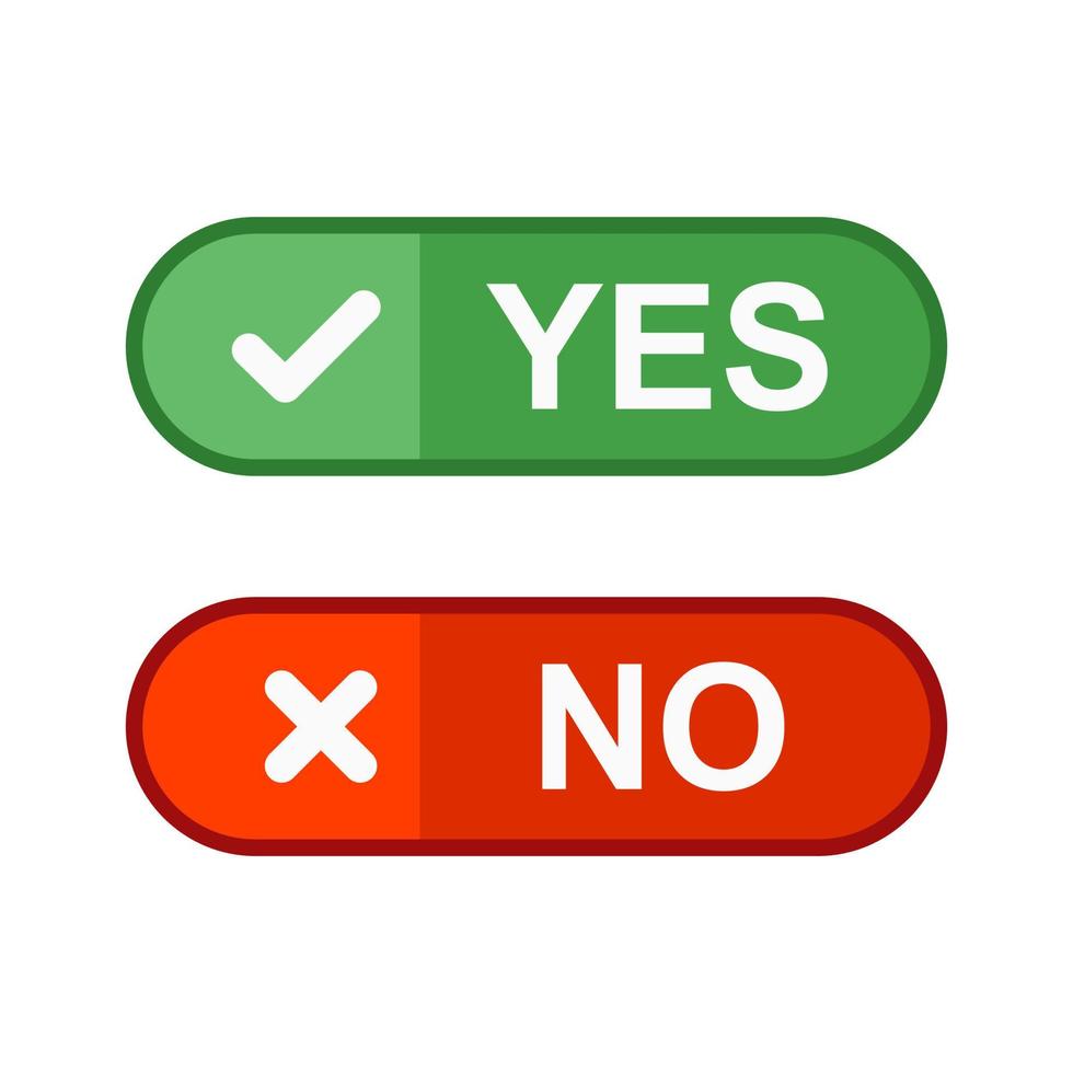 Yes No Option Line Icon vector